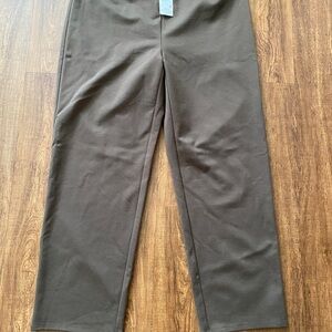 Eileen Fisher Woman's Brown Stretch Straight-Leg Pants